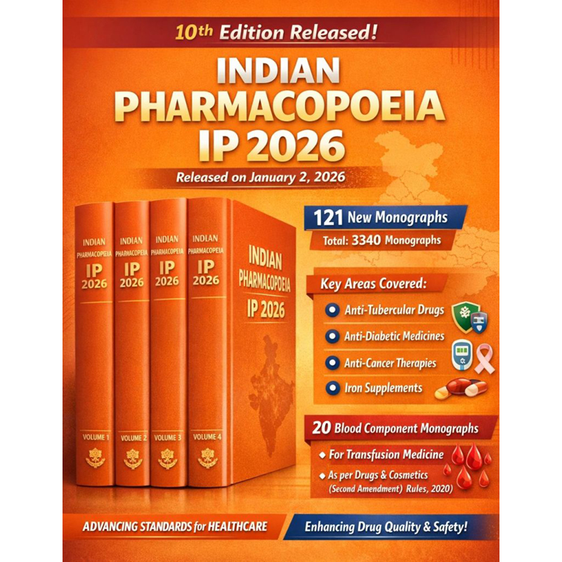 Indian Pharmacopoeia 10th Edition 2026 (4 Volume Set)